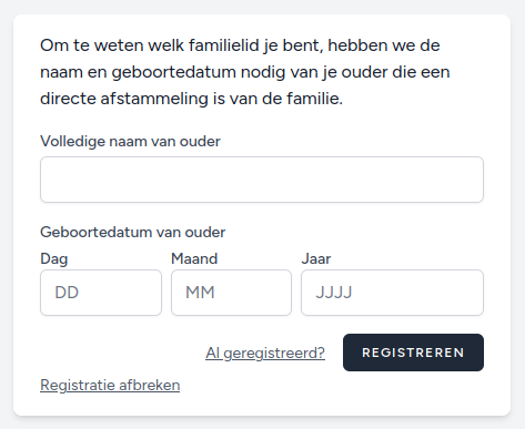 schermafbeelding registratieformulier stap 2